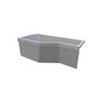 Ravak / Bathtubs and bathtub screens / Behappy 1600 r - (1600x750x565)